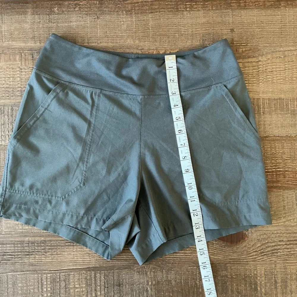 Patagonia Womens Grey Stretch Waist High Rise Pocket Hiking Shorts Size Small - Picture 6 of 9